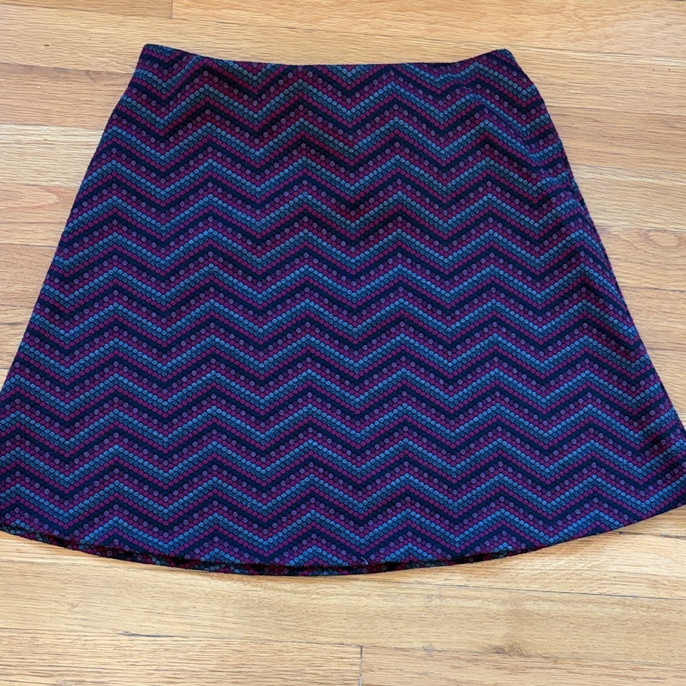 Chevron Patterned Skirt - Multicolor